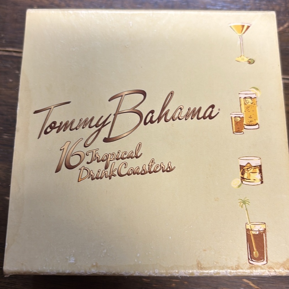 Tommy Bahama Coasters with Martini Design - Picture 4 of 5